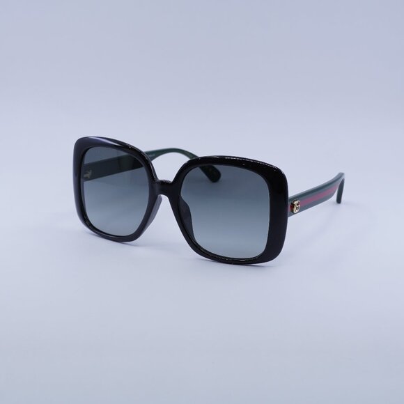 Gucci GG0714SA 001 Sunglasses Black Square Frame, Grey Lenses - Picture 1 of 12